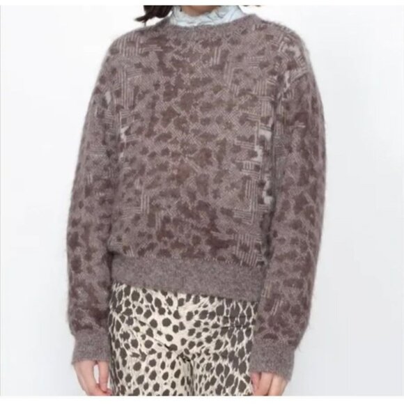 Sea New York Leo Leopard Sweater - Size M - Picture 1 of 6